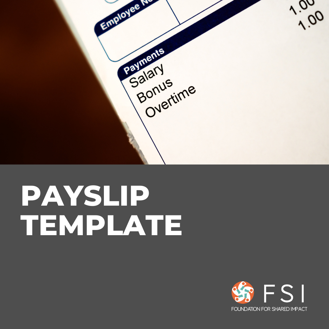 Payslip Template Foundation For Shared Impact