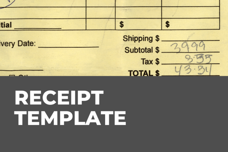 Receipt Template